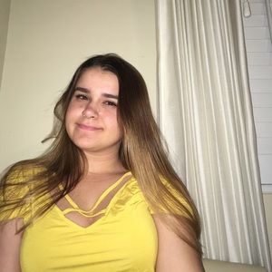 Yellow Cross V Neck!